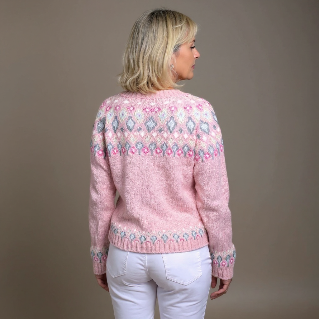 Saela & Co - Cozy Pink Wool Cardigan