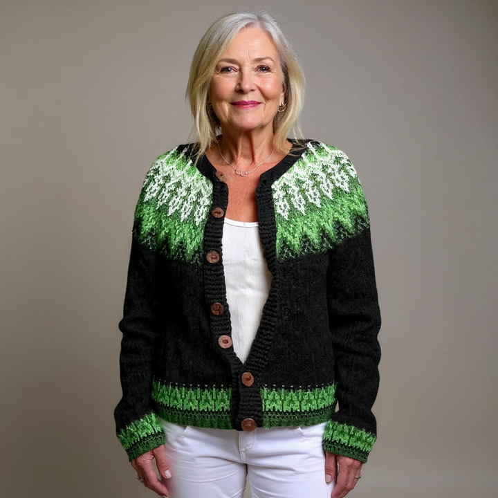 Saela & Co  - Retro Icelandic Wool Cardigan