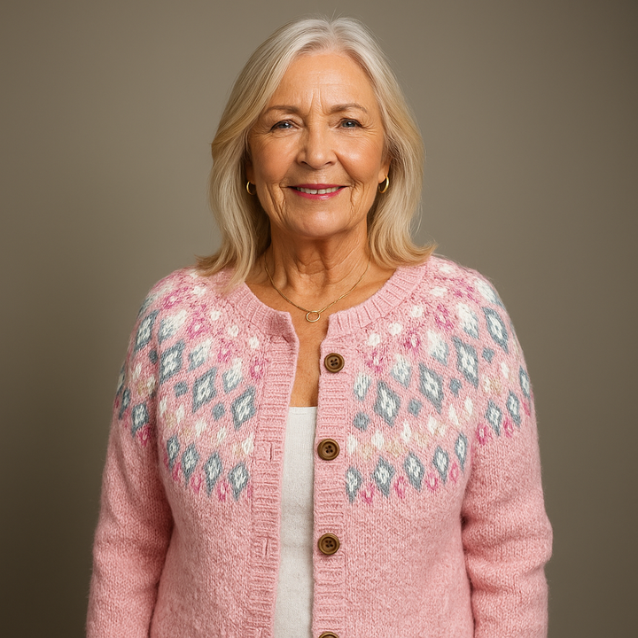 Saela & Co - Cozy Pink Wool Cardigan